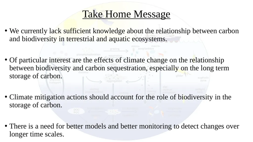 Exploring Linkages Between the Carbon Cycle and - slide 5 of 7
