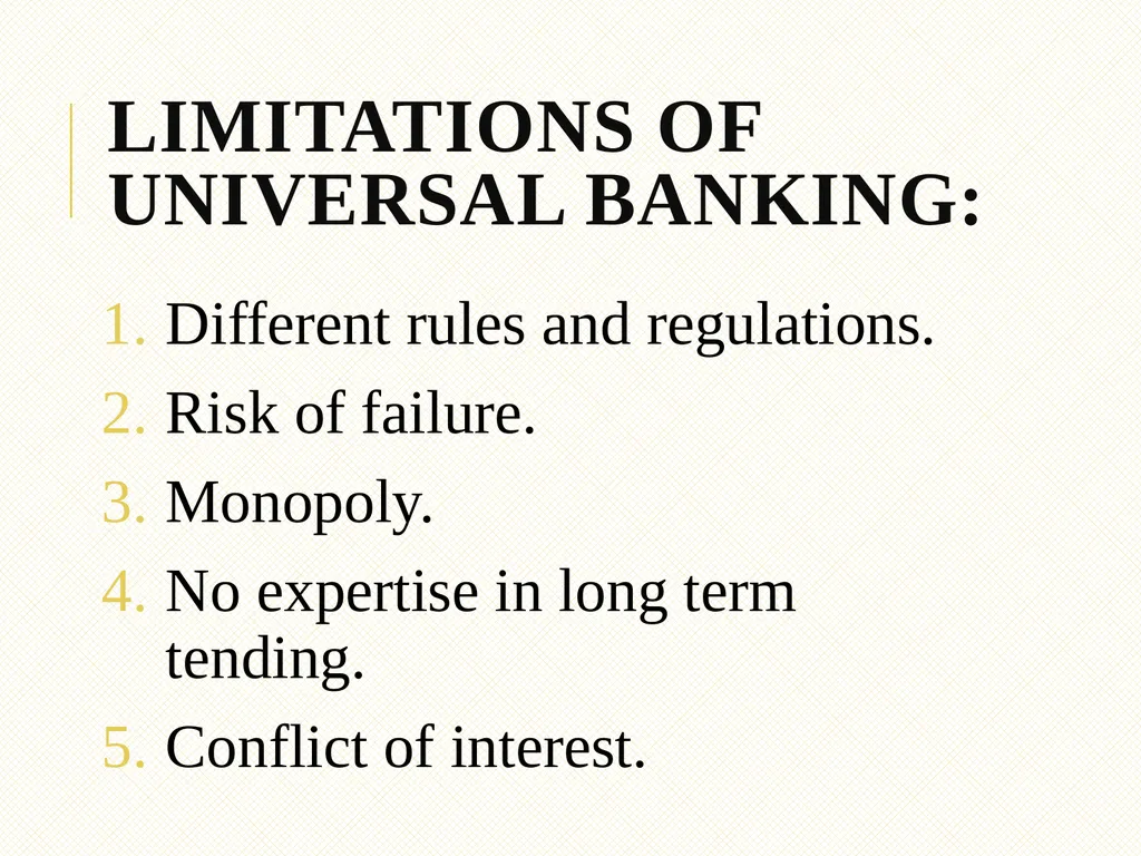 Chapter 5 Universal Banking Introduction : - slide 8 of 26