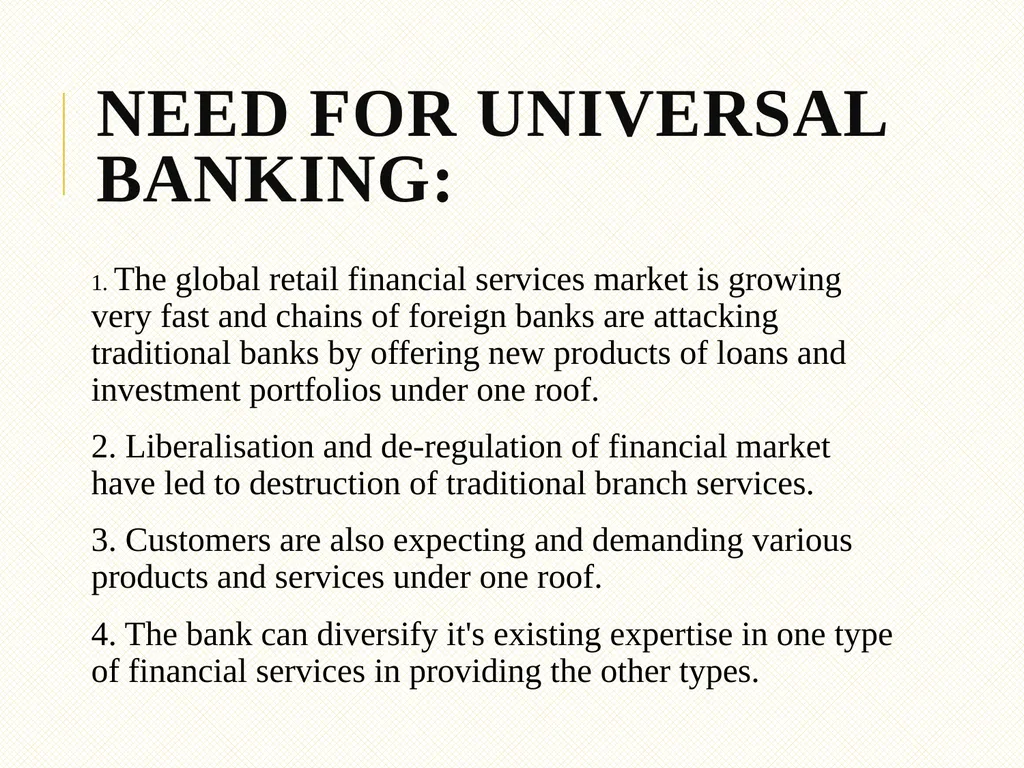 Chapter 5 Universal Banking Introduction : - slide 6 of 26