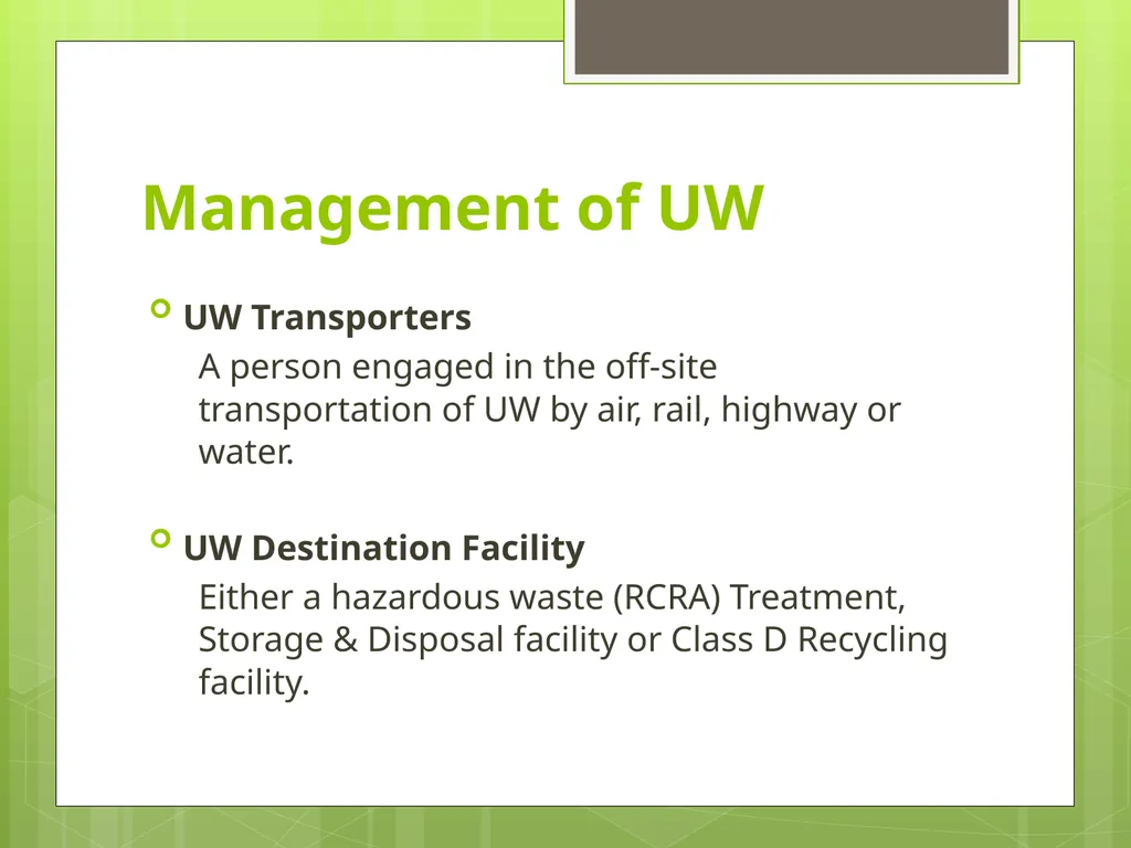 Understanding New Jersey’s Universal Waste Rules - slide 28 of 36