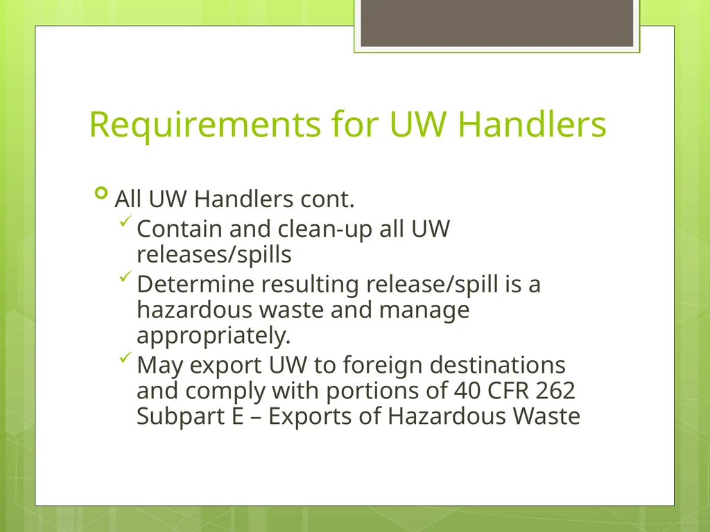 Understanding New Jersey’s Universal Waste Rules - slide 20 of 36