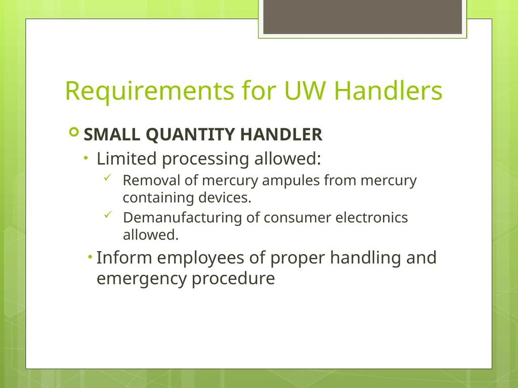 Understanding New Jersey’s Universal Waste Rules - slide 21 of 36