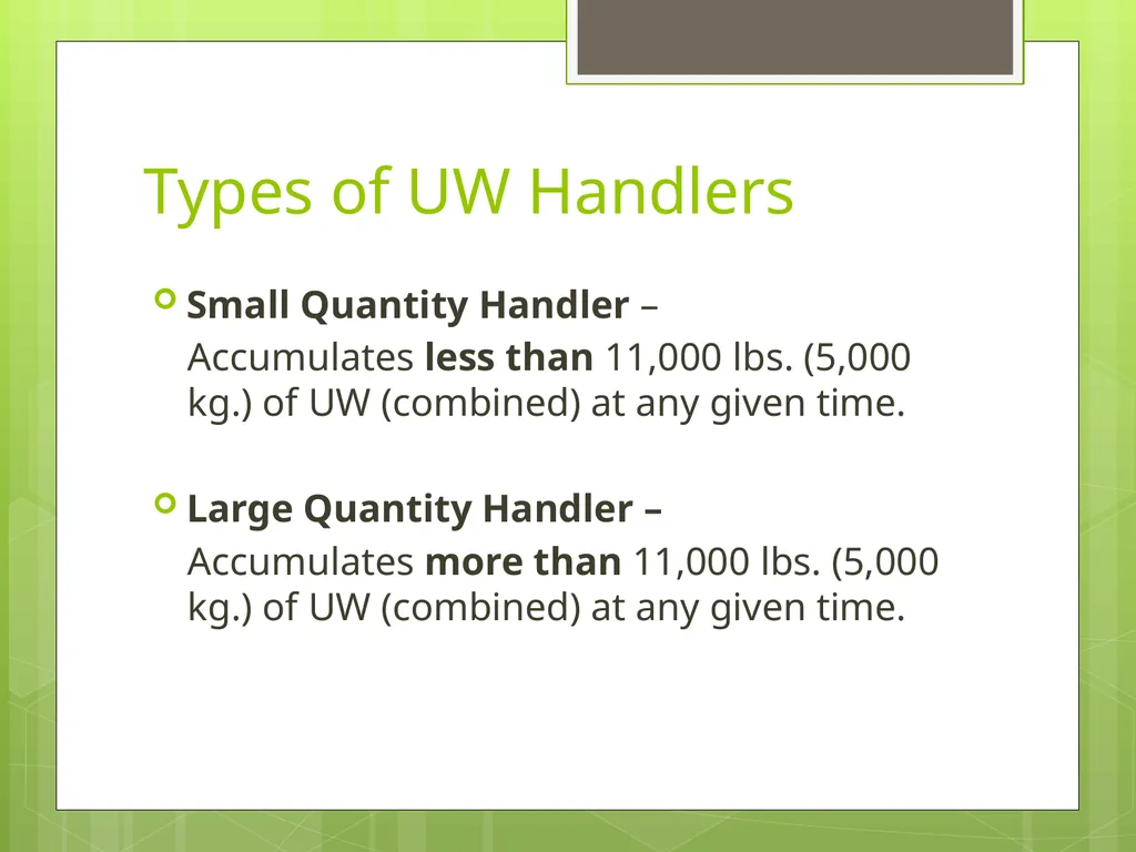 Understanding New Jersey’s Universal Waste Rules - slide 18 of 36