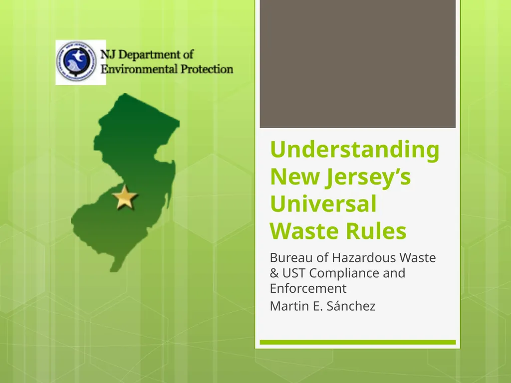 Understanding New Jersey’s Universal Waste Rules - slide 1 of 36
