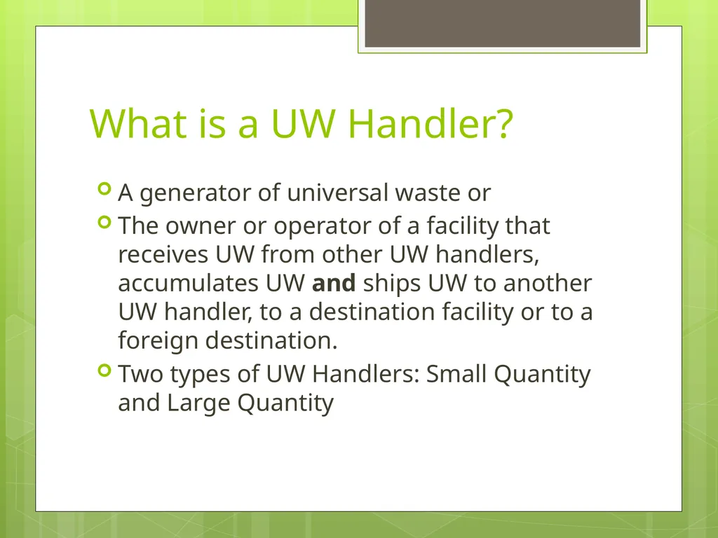 Understanding New Jersey’s Universal Waste Rules - slide 17 of 36
