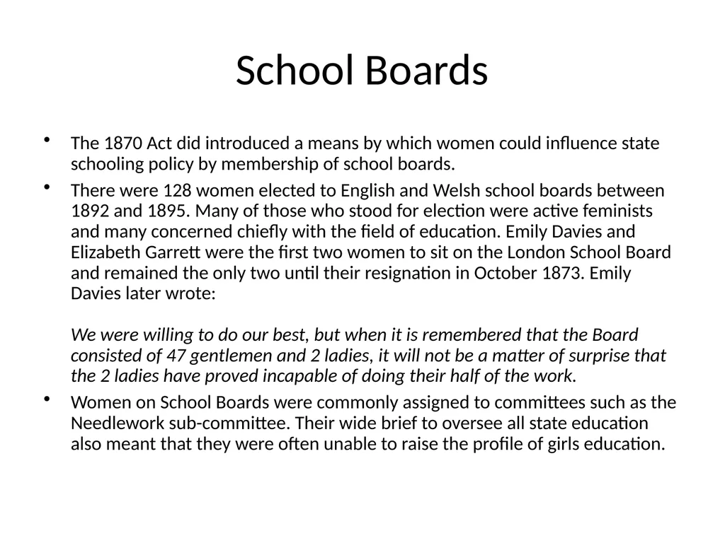 Gender and Education Overview Education provision - slide 28 of 41