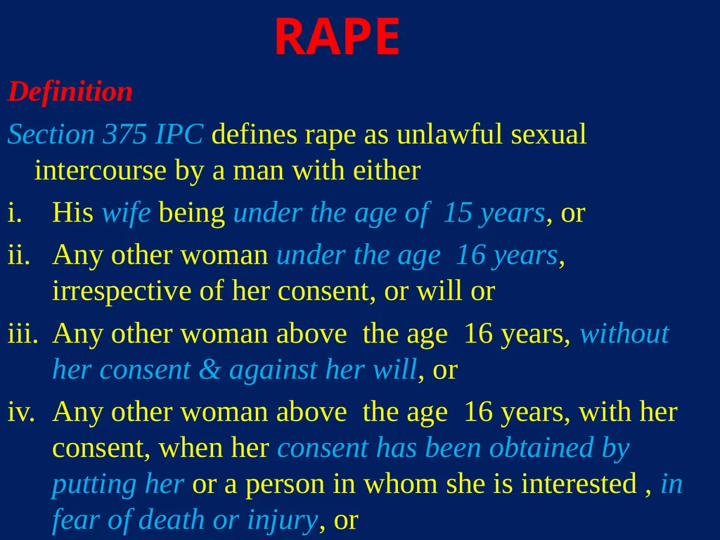 Sexual Offences BY Dr.Ganesh Govekar Sexual - slide 5 of 73