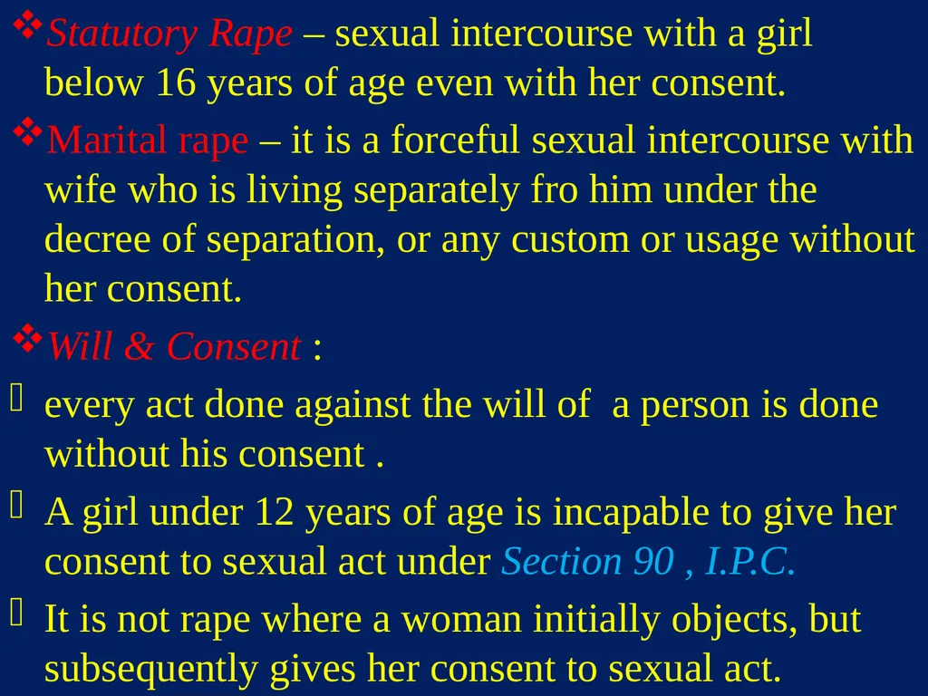 Sexual Offences BY Dr.Ganesh Govekar Sexual - slide 11 of 73