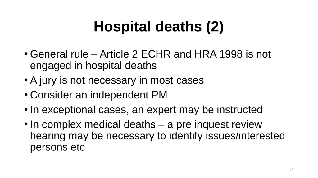 The Role of the Coroner and the Inquest Process - slide 18 of 29