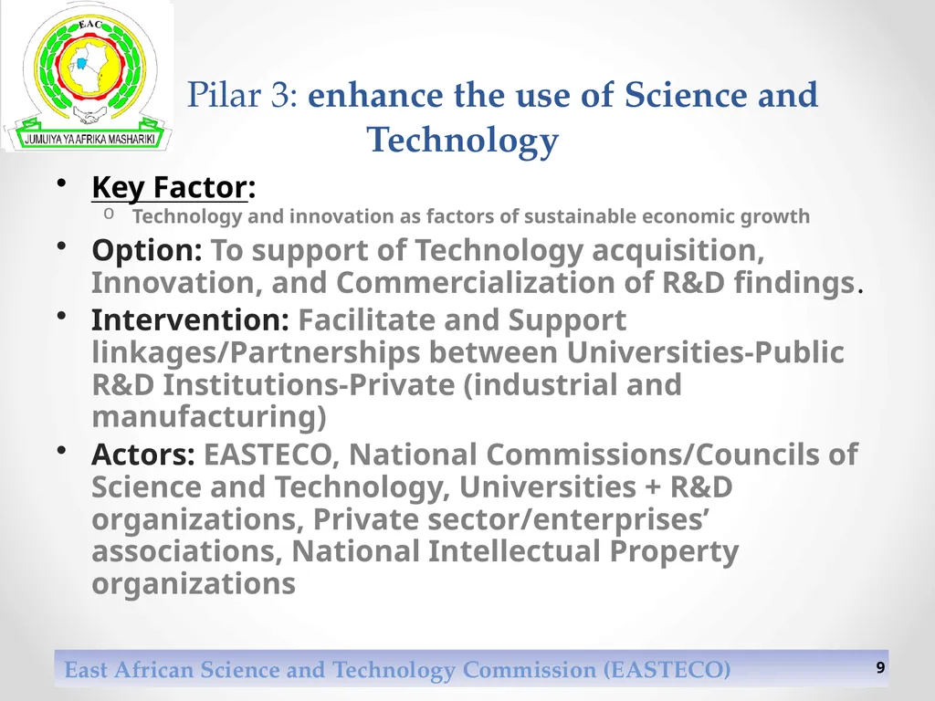 East African Science and Technology Commission - slide 9 of 11