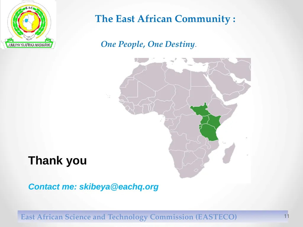 East African Science and Technology Commission - slide 11 of 11