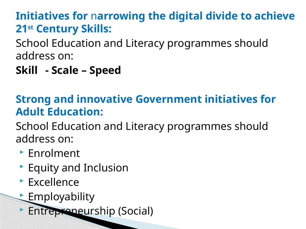 Digital Literacy for Youth and Adults (Issues, - slide 4 of 10