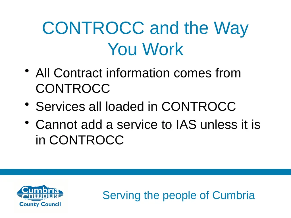 What is CONTROCC? What Is CONTROCC? It is the new - slide 6 of 11
