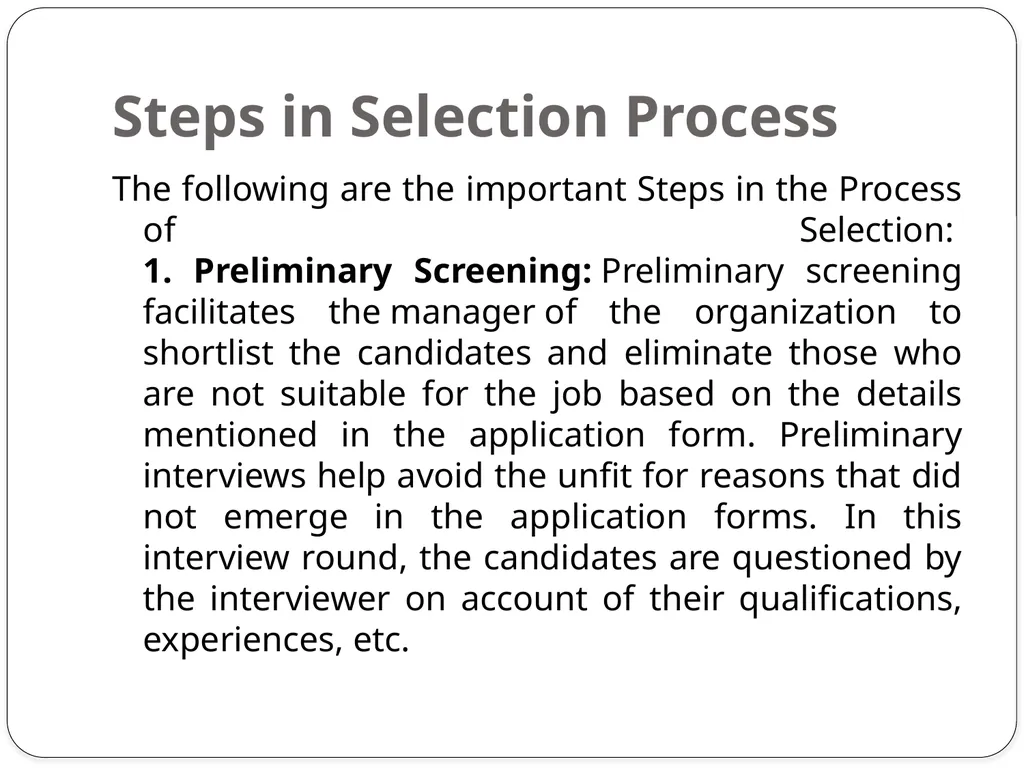 What is Selection? What is Selection? Selection is - slide 3 of 8