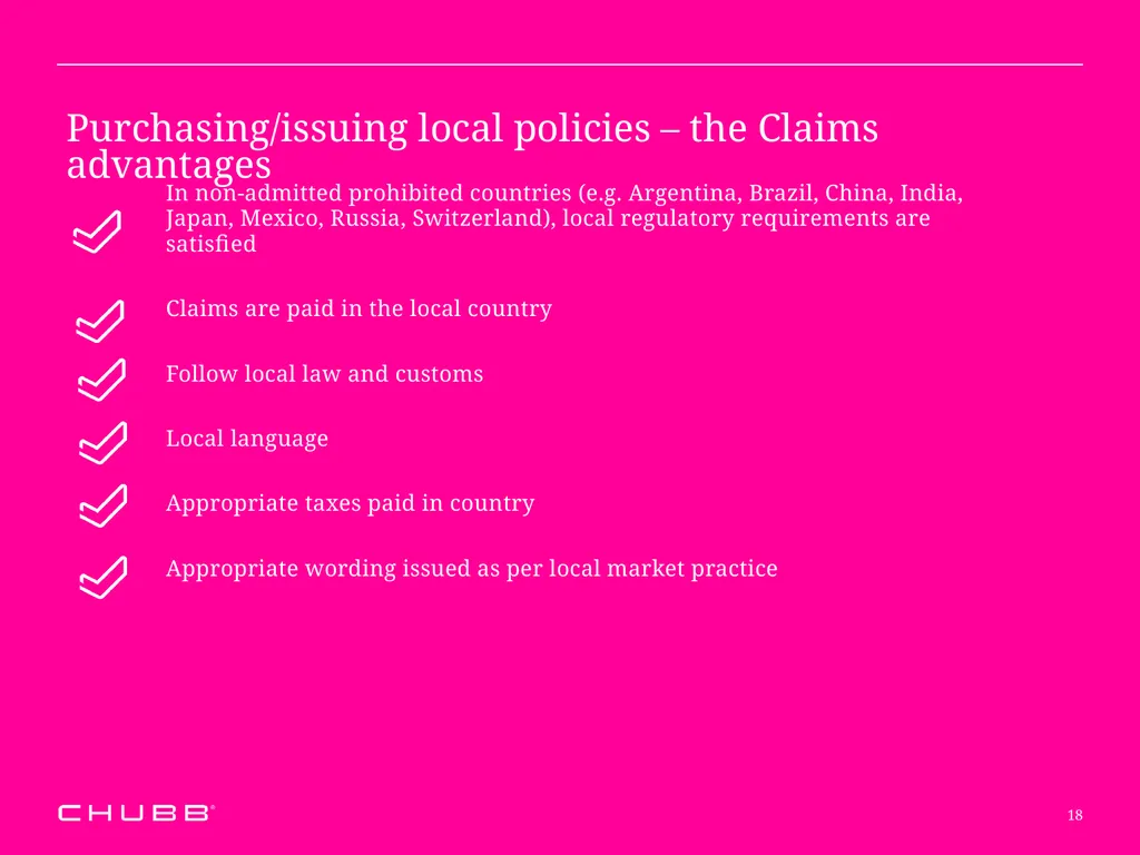 The Reality of Multinational Insurance Programs: - slide 18 of 21