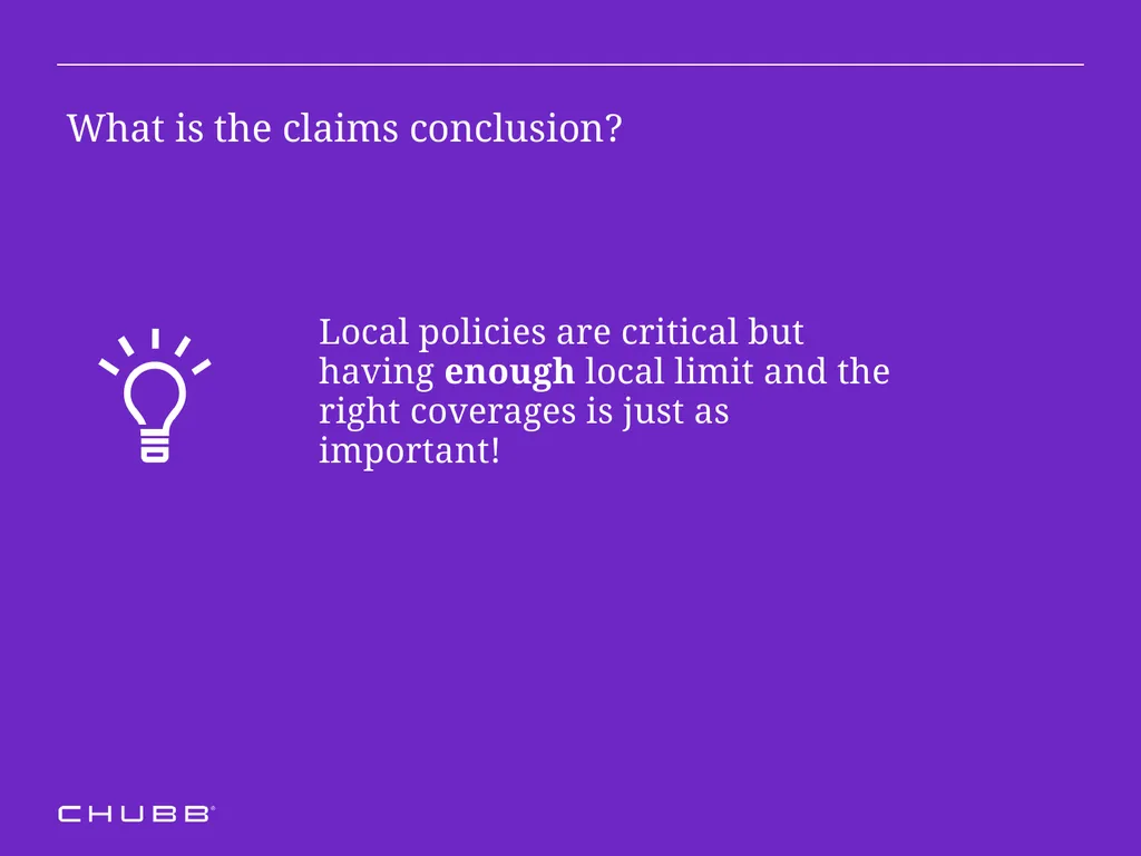 The Reality of Multinational Insurance Programs: - slide 19 of 21