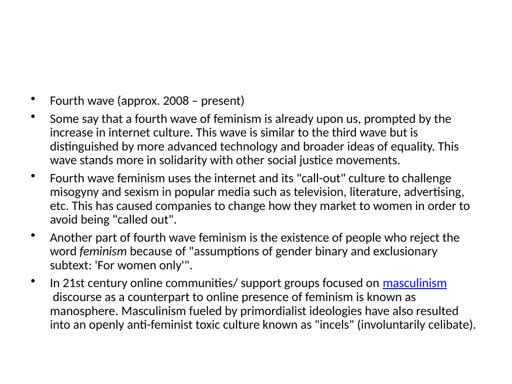 FEMINISM Feminism is a social, political, and - slide 8 of 16
