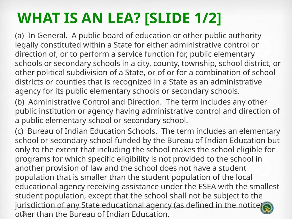 Education Innovation and Research (EIR) ELIGIBLITY - slide 3 of 19