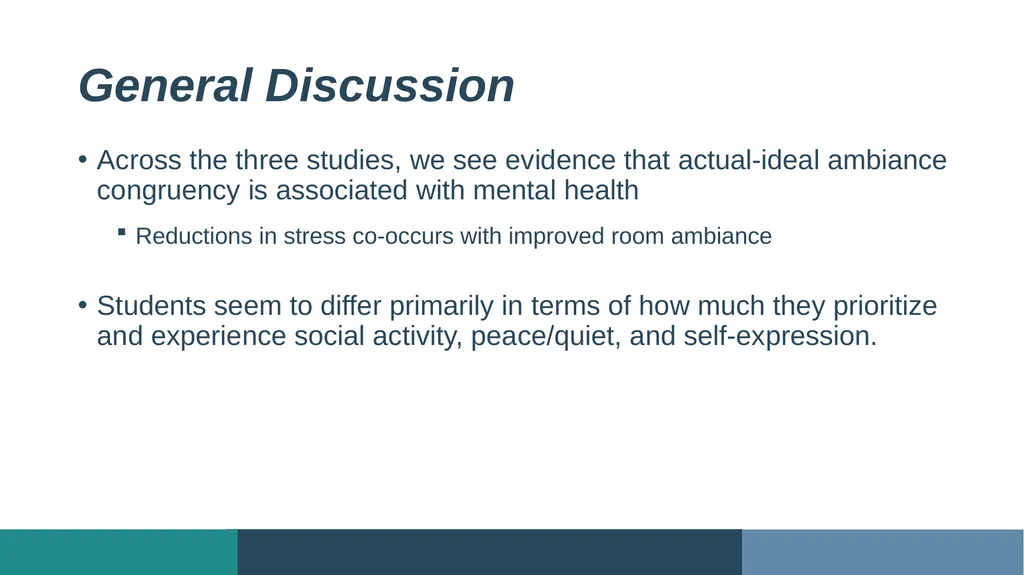 Exploring Student Residence Hall Ambiance: - slide 17 of 18