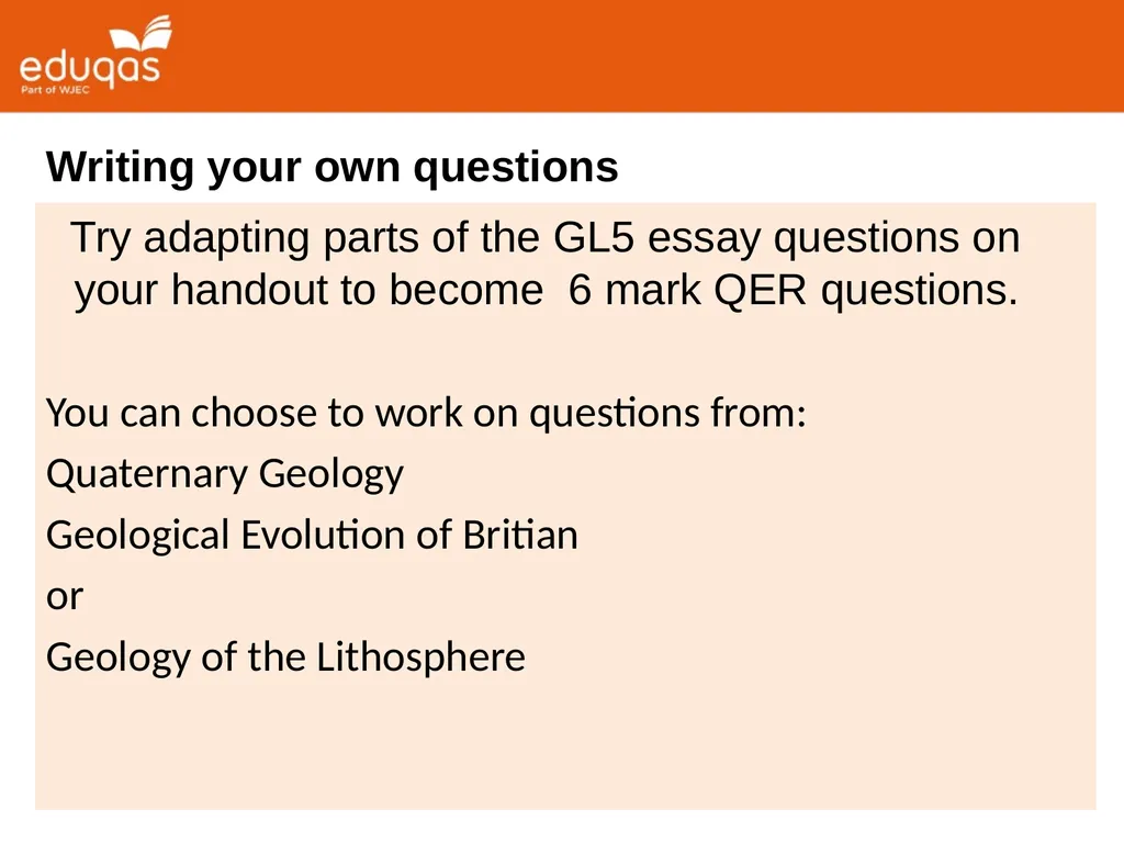 Creating your own 6 mark QER questions Dave Turner - slide 10 of 19