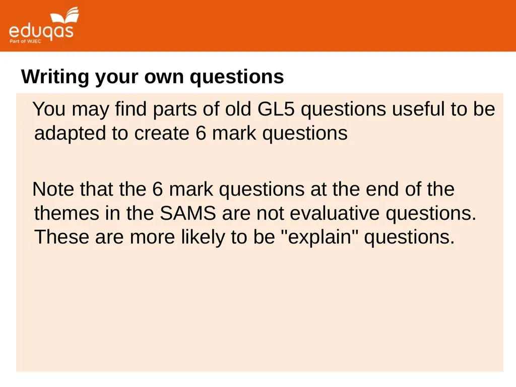Creating your own 6 mark QER questions Dave Turner - slide 8 of 19