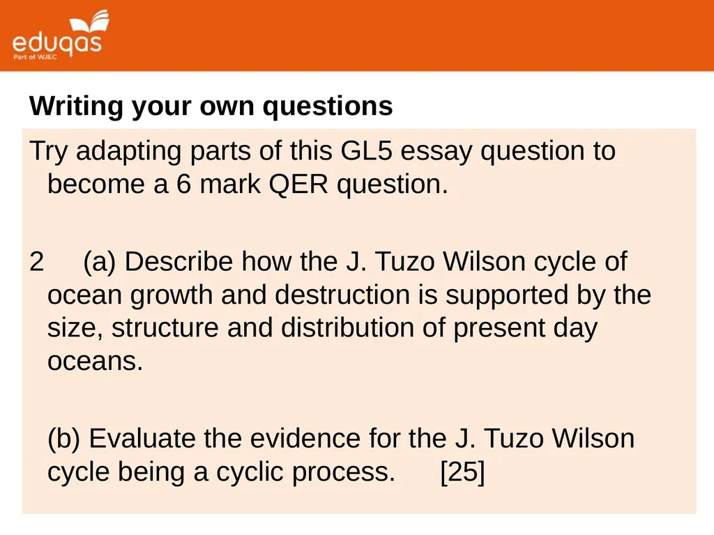 Creating your own 6 mark QER questions Dave Turner - slide 9 of 19