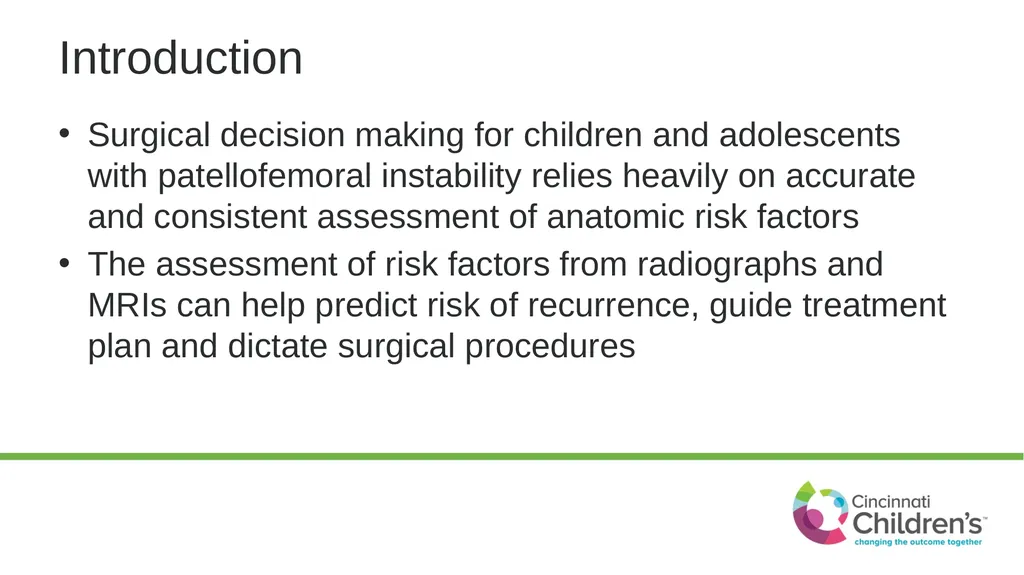 Many Radiologic Indices for Patellofemoral - slide 3 of 12