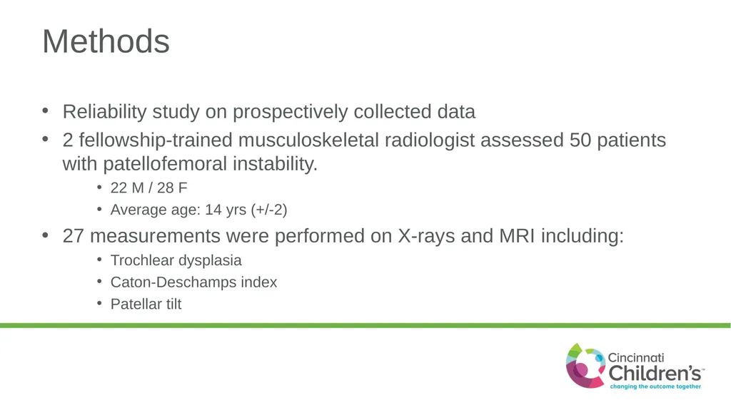Many Radiologic Indices for Patellofemoral - slide 5 of 12