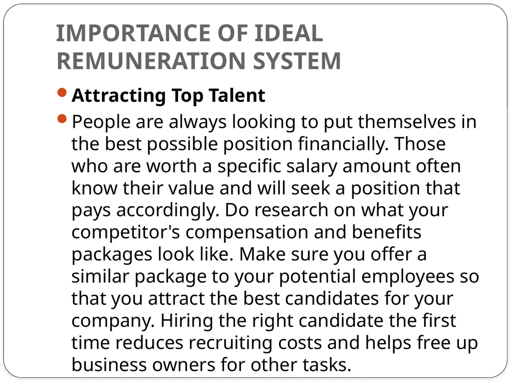 UNIT-3 IMPORTANCE OF IDEAL REMUNERATION SYSTEM - slide 8 of 24