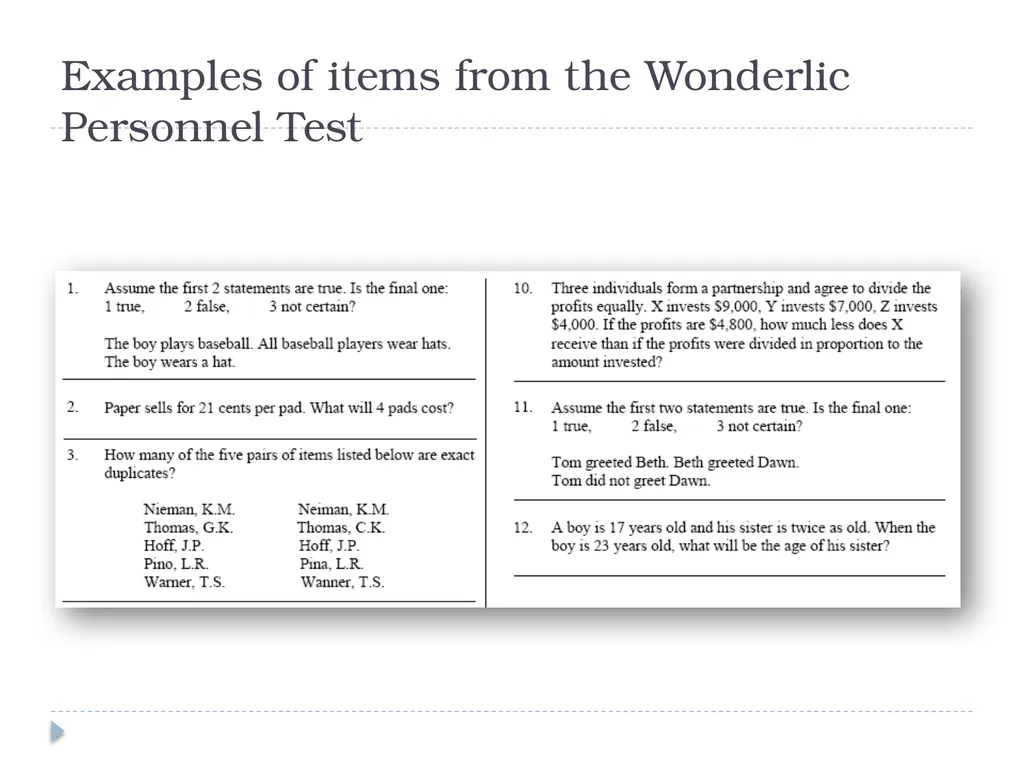 General Mental Ability John Manning Overview - slide 11 of 23