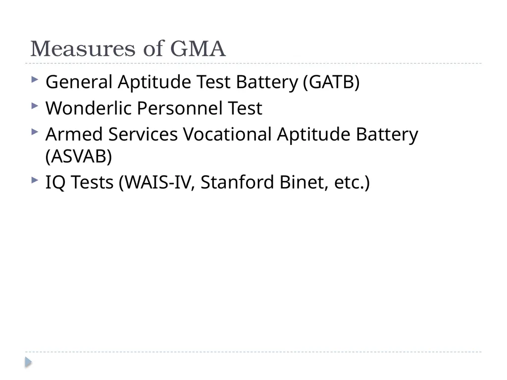 General Mental Ability John Manning Overview - slide 10 of 23