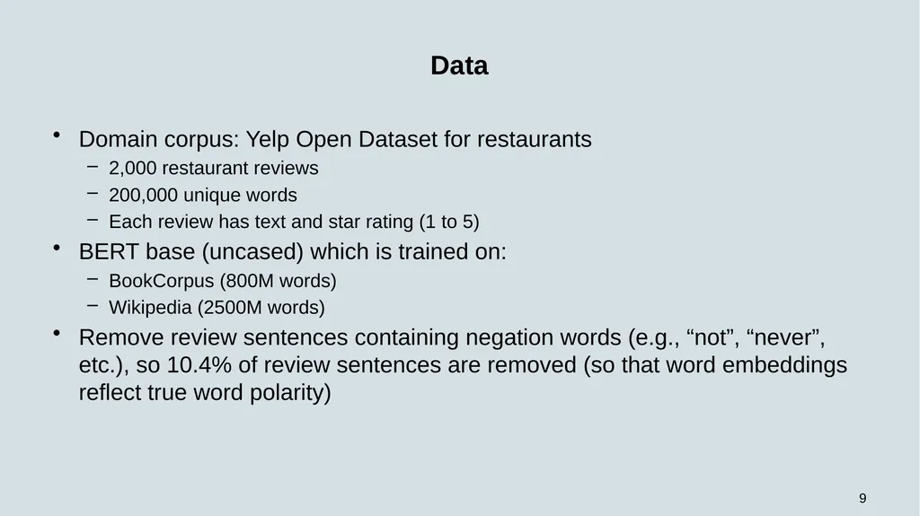 1 DCWEB-SOBA: Deep Contextual Word - slide 9 of 34