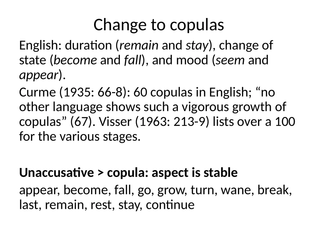 Changes in Aspect Elly van Gelderen Workshop - slide 28 of 77