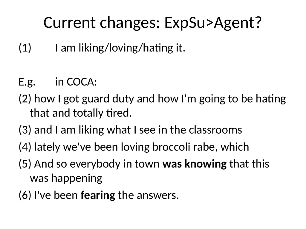 Changes in Aspect Elly van Gelderen Workshop - slide 47 of 77