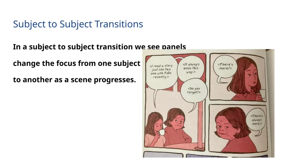 Panel to Panel Transitions in Comics With examples - slide 5 of 9