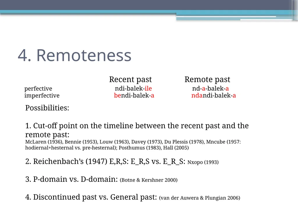 Tense, Aspect and Modality in Xhosa Stefan Savić - slide 10 of 42
