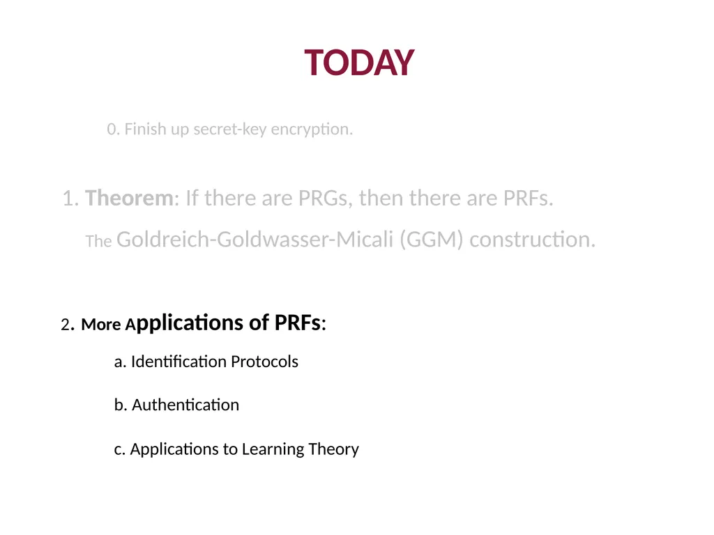 MIT 6.875 Lecture 5 Foundations of Cryptography - slide 2 of 13