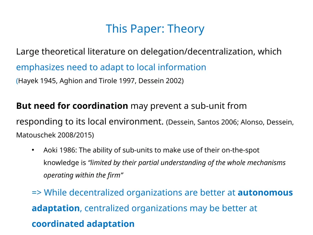 December 2019 Wouter Dessein Columbia University - slide 4 of 41