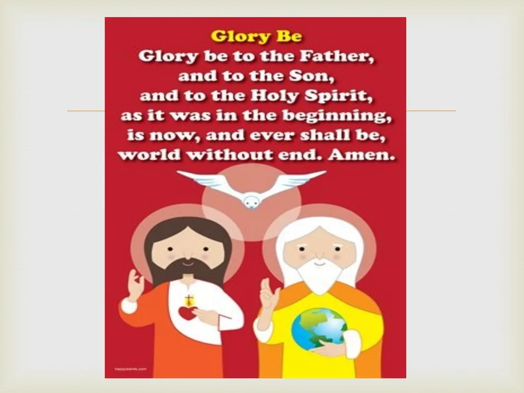 The Trinity There is only one God. There are three - slide 8 of 8