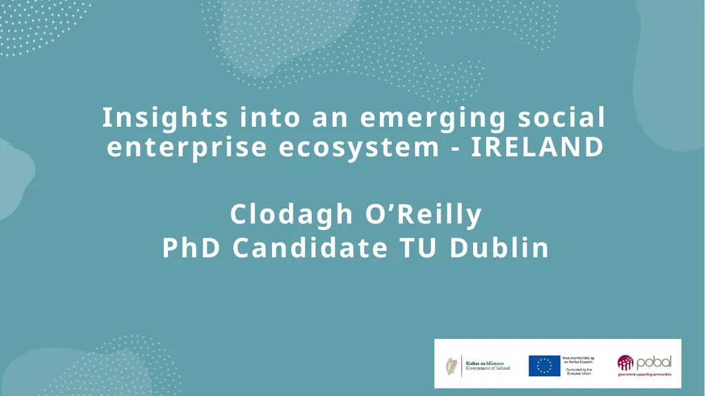 Insights into an emerging social enterprise
