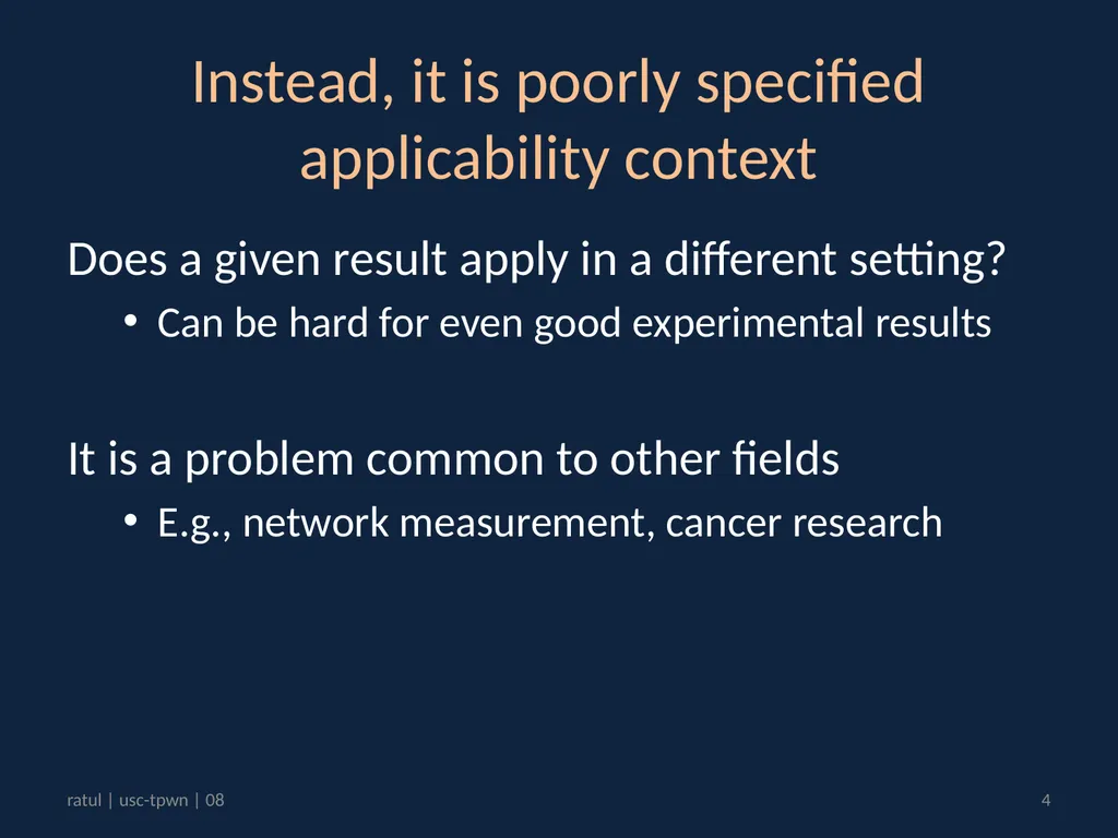 What constitutes a useful experimental result? - slide 4 of 7