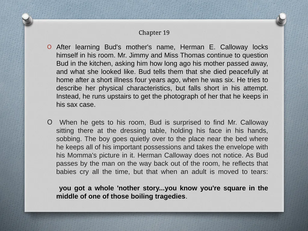 Chapter 17-19 Ch.17 While the band prepares to - slide 10 of 15
