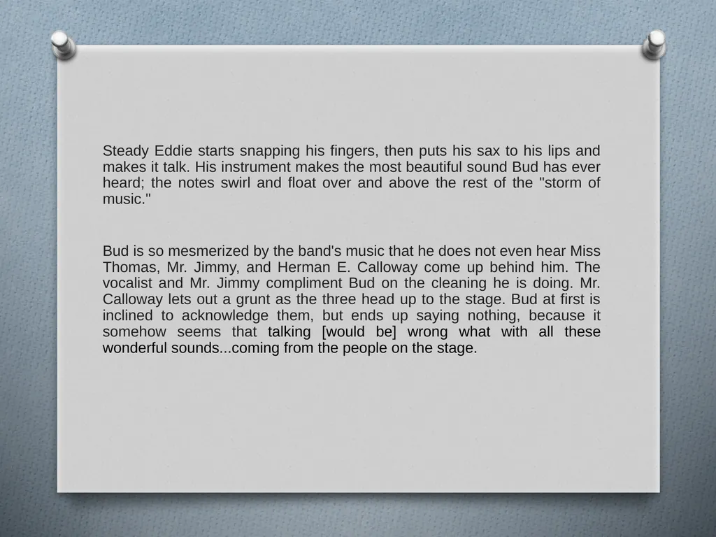 Chapter 17-19 Ch.17 While the band prepares to - slide 3 of 15