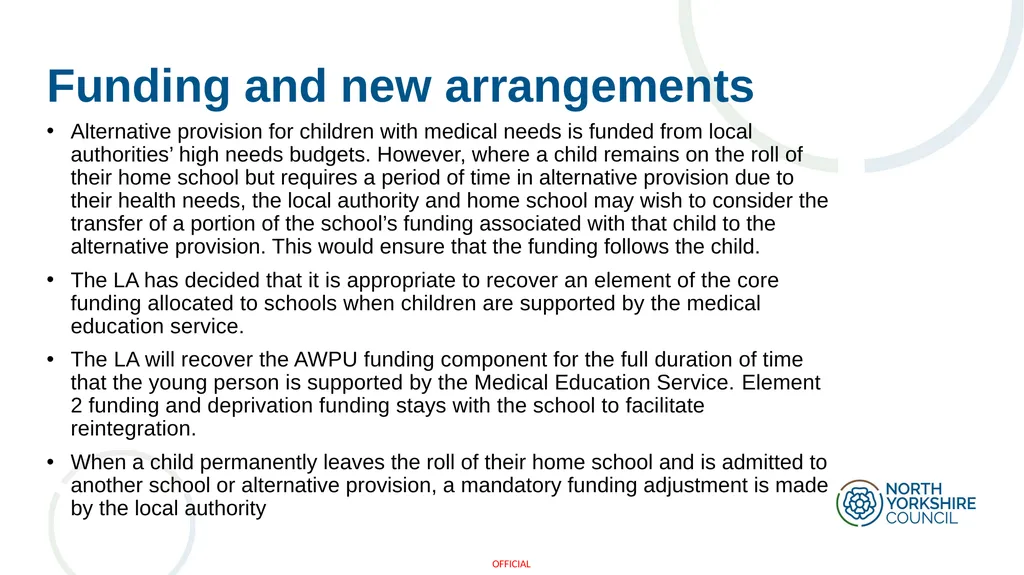 Arranging education for children who cannot attend - slide 9 of 30