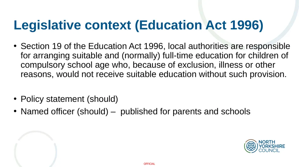 Arranging education for children who cannot attend - slide 3 of 30