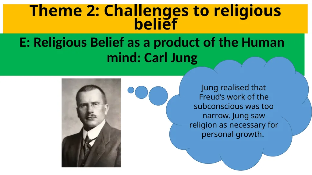 Theme 2: Challenges to religious belief E: - slide 1 of 12
