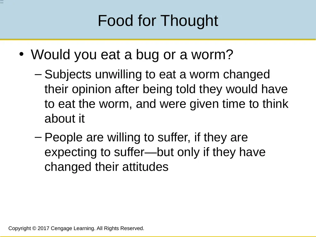 7 Attitudes, Beliefs, and Consistency Copyright © - slide 16 of 28