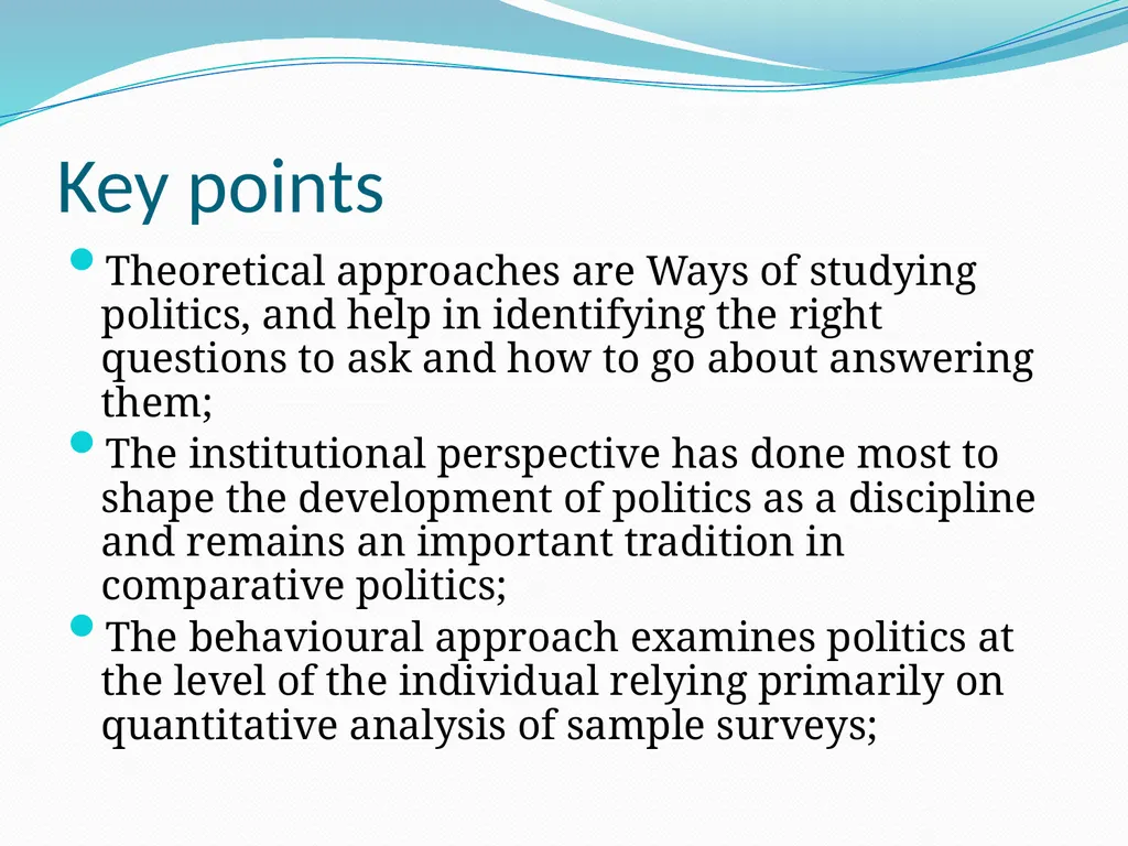 Theoretical approaches to understanding - slide 2 of 15