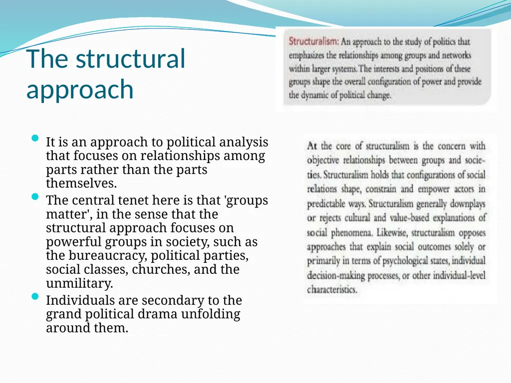 Theoretical approaches to understanding - slide 11 of 15