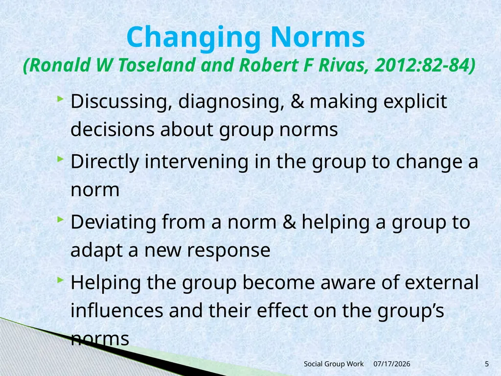 Unit 3 Group process and group dynamics 3.2 - slide 5 of 18